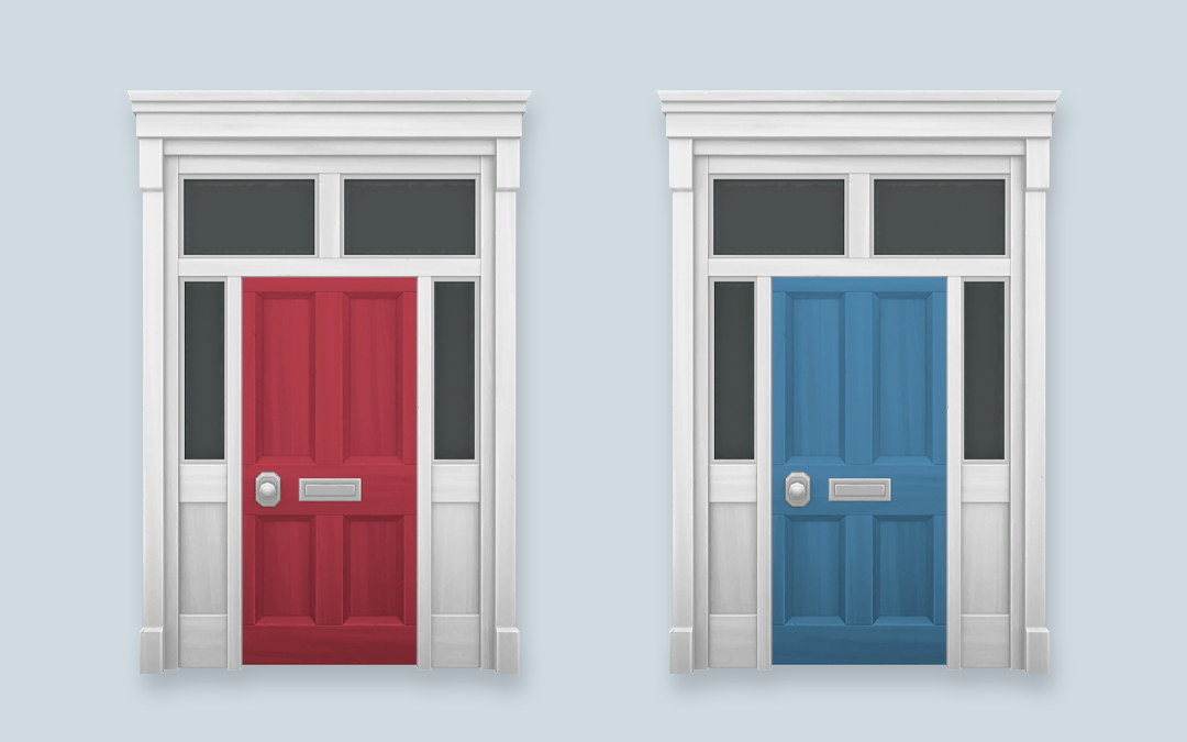 Colourful Townhouse Doors