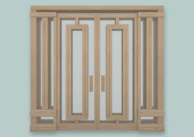 RH Glass & Wood Door