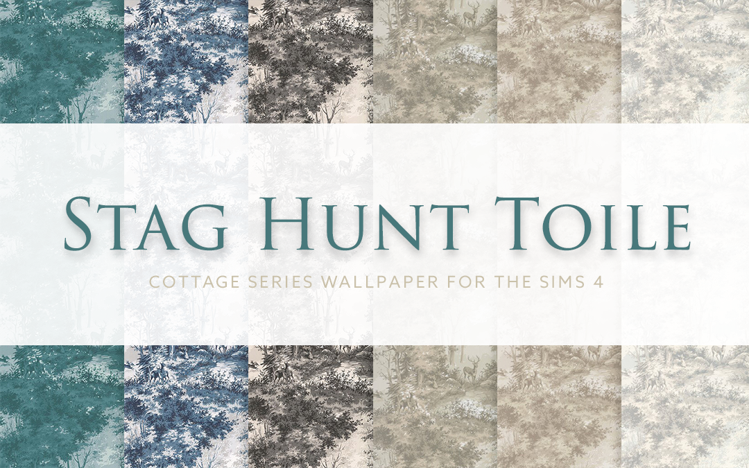 Stag Hunt Toile – Cottage Series Wallpaper