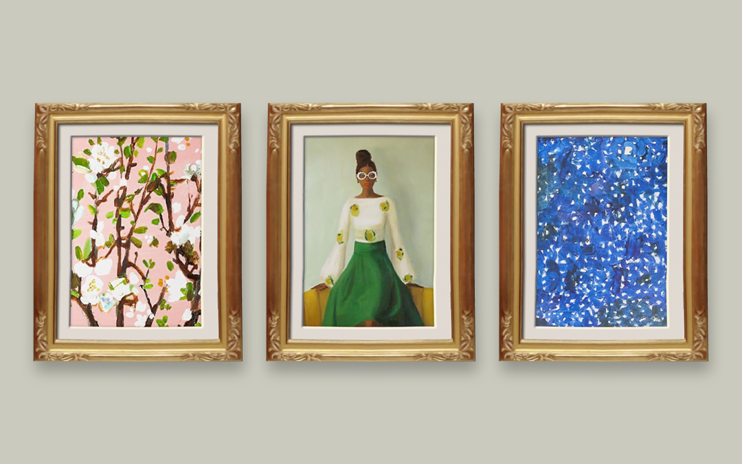Anthropologie Paintings in Gold Frame