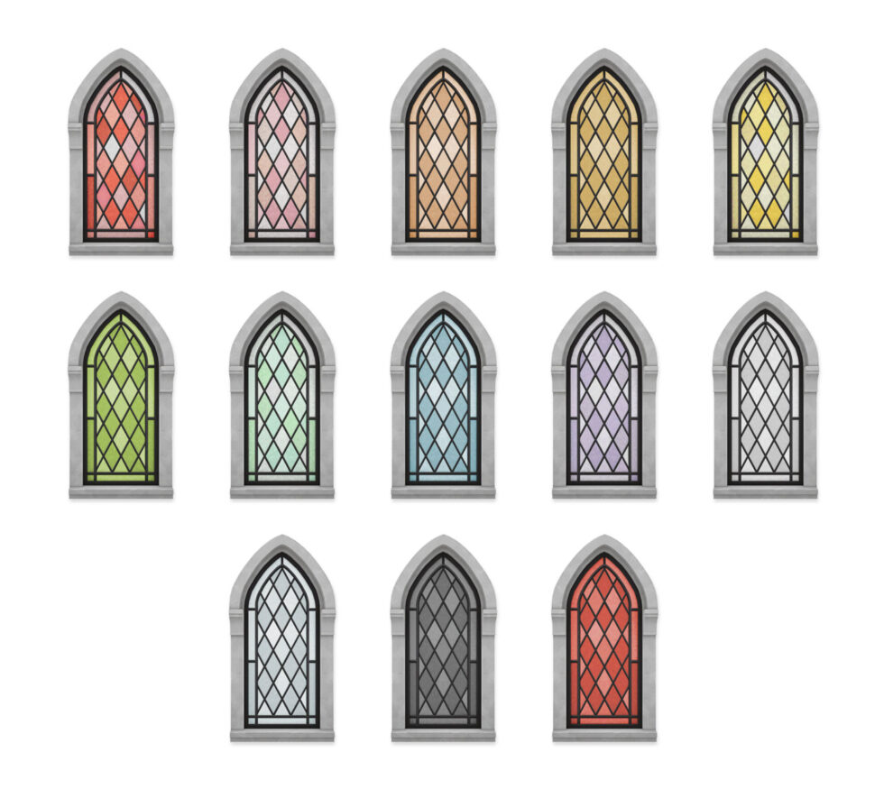 Large Stained Glass Window SimPlistic Sims 4
