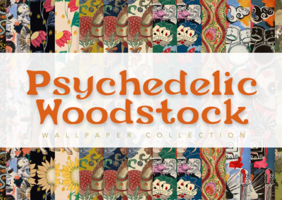 Psychedelic Woodstock Mural Wallpaper