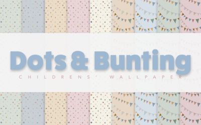 Dots & Bunting Children’s Wallpaper
